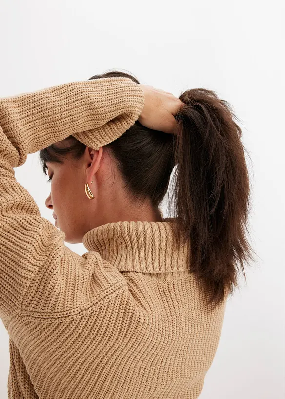 Pull col roulé 100% coton, bonprix