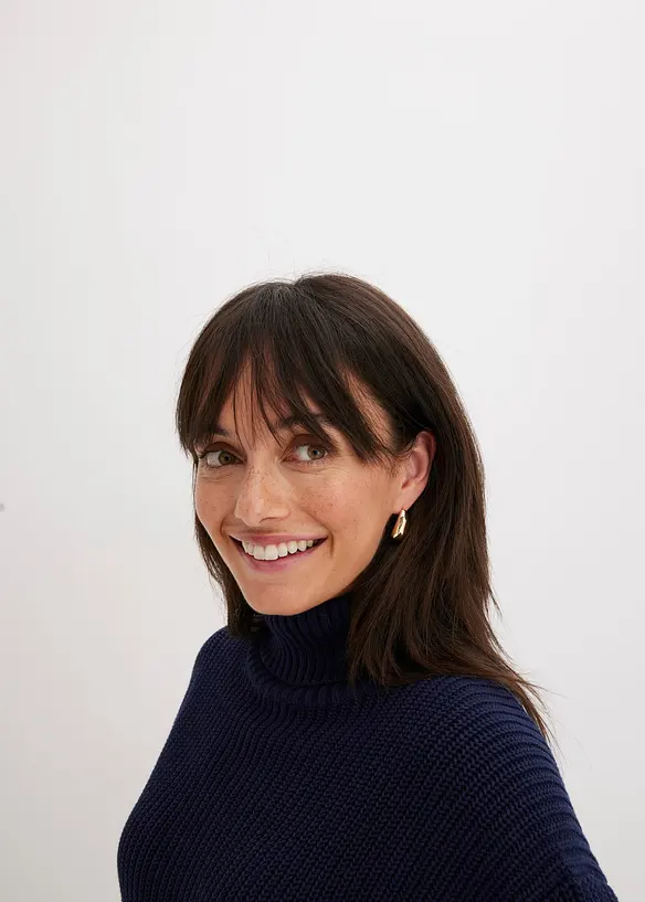 Pull col roulé 100% coton, bonprix