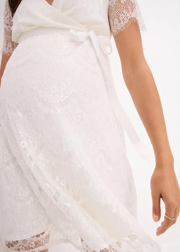 Robe de mariée de grossesse en dentelle avec fonction allaitement, bonprix