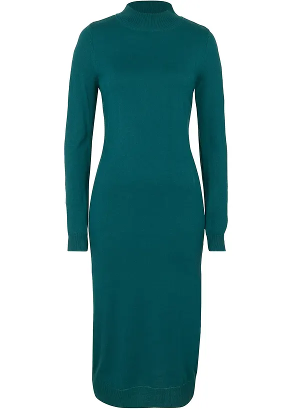 Robe en maille à col montant, bonprix