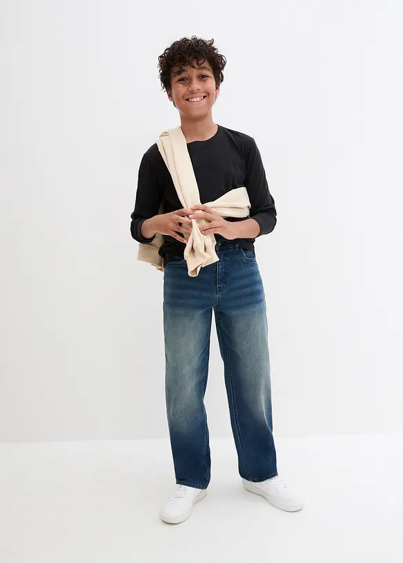 Jean loose, taille réglable, droit, bonprix