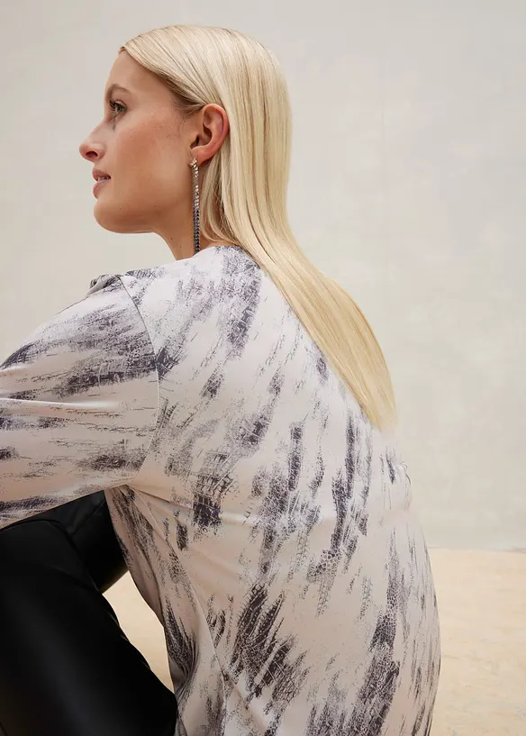 T-shirt manches longues à découpe, bonprix