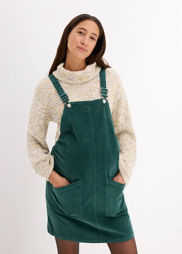 Robe-salopette de grossesse en velours côtelé extensible, bonprix