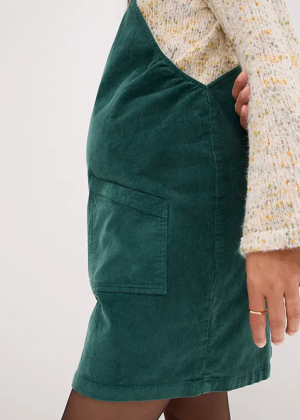 Robe-salopette de grossesse en velours côtelé extensible, bonprix