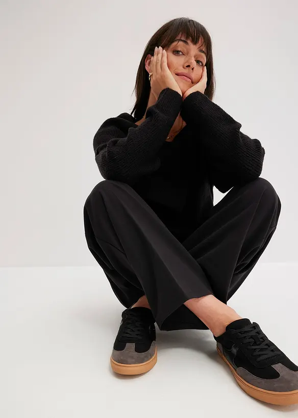 Pantalon à pinces en viscose mélangée, bonprix