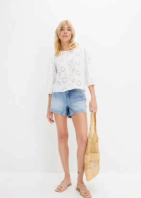 Short en jean, taille mi-haute, bonprix