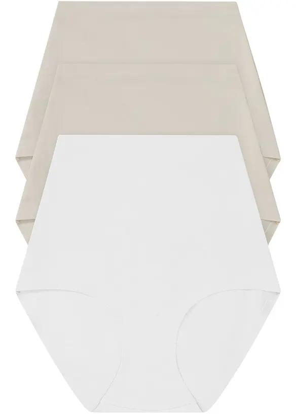 Lot de 3 culottes sculptantes, maintien modéré, bonprix