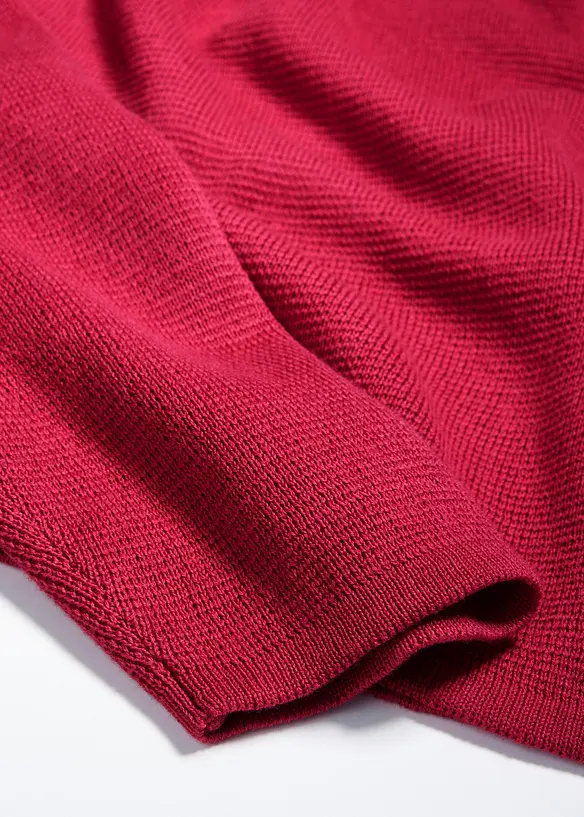 Pull col rond en maille milano côtelée, bonprix