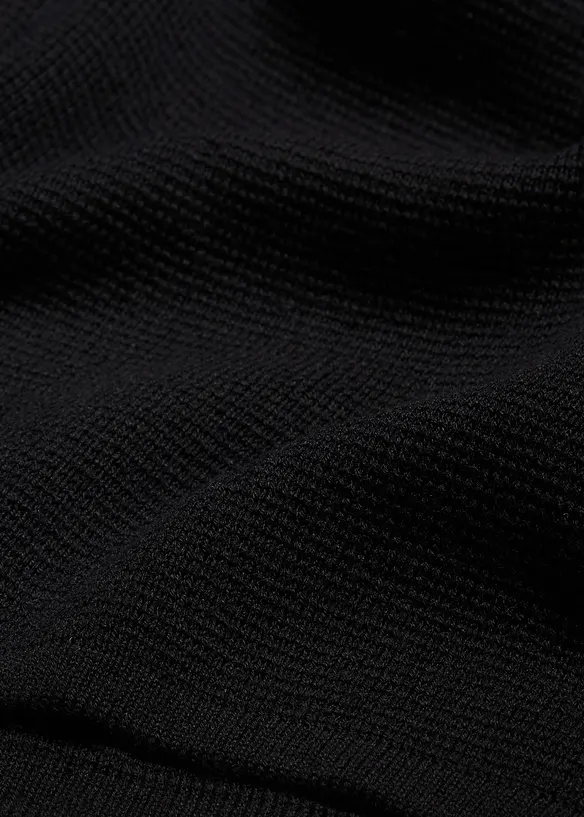 Pull col rond en maille milano côtelée, bonprix