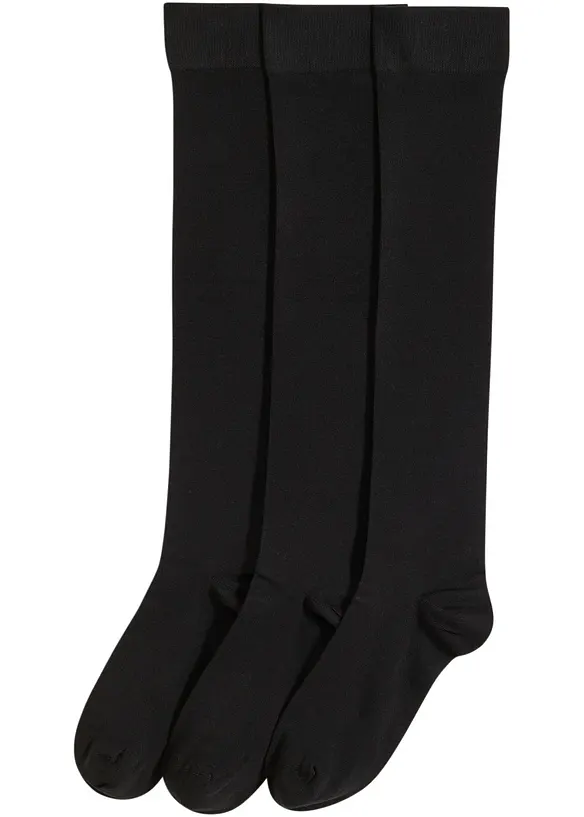 Lot de 3 chaussettes hautes en modal, bonprix