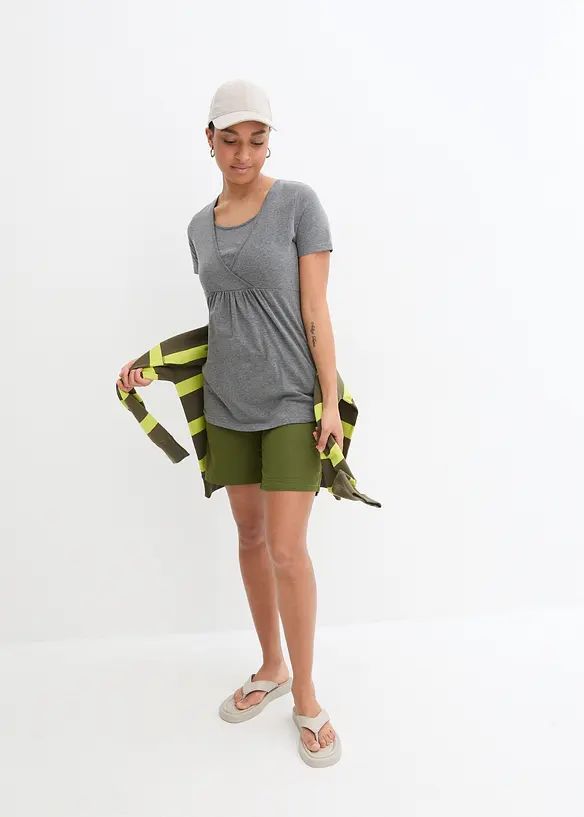 Lot de 2 T-shirts de grossesse et d'allaitement, bonprix