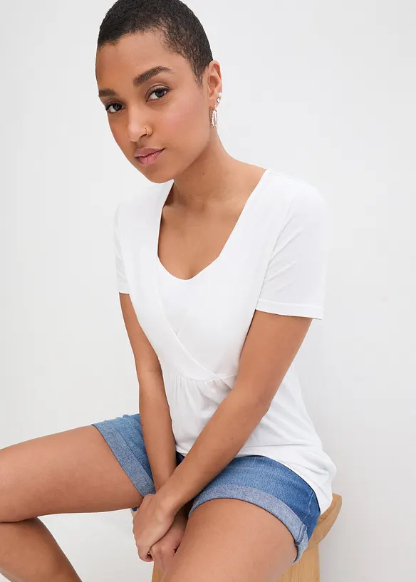 Lot de 2 T-shirts de grossesse et d'allaitement, bonprix