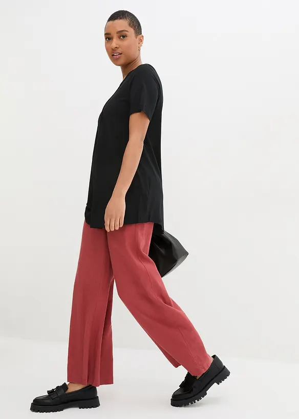 T-shirt évasé, manches courtes, bonprix