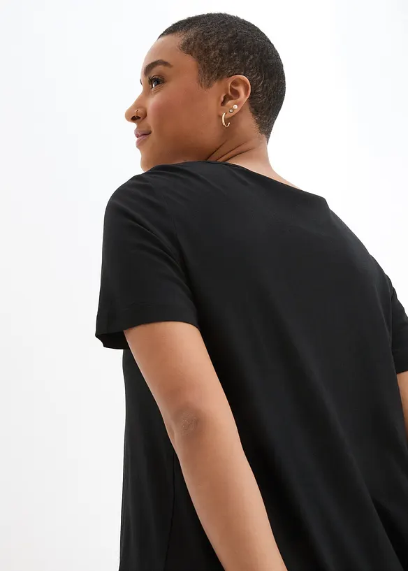 T-shirt évasé, manches courtes, bonprix