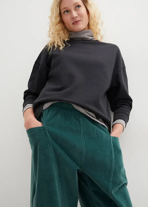 Pantalon en velours côtelé, coton extensible, bonprix