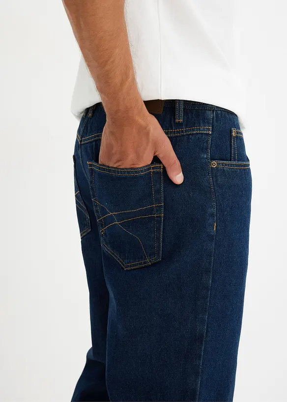 Jean droit, coupe classique, doublure chaude en flanelle, bonprix