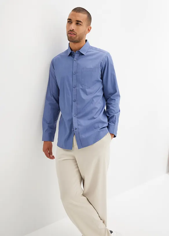 Chemise manches longues 100% coton, bonprix