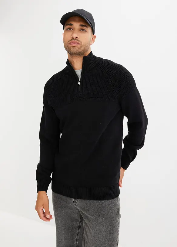 Pull camionneur doux en coton mélangé, bonprix
