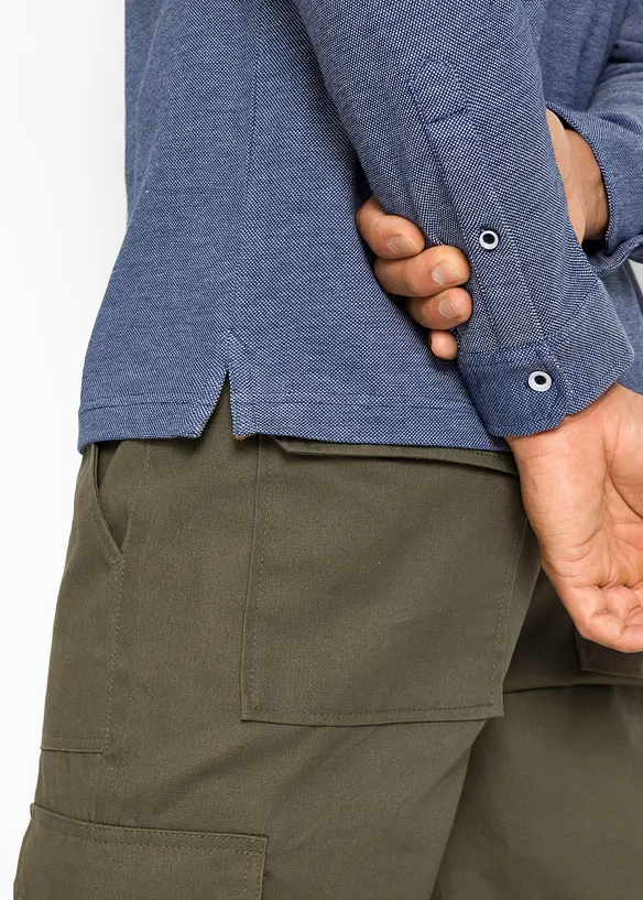 Polo en piqu&eacute;, manches longues, bonprix