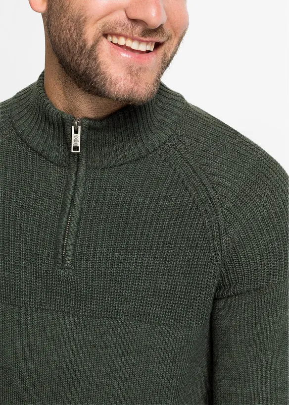 Pull camionneur doux en coton mélangé, bonprix