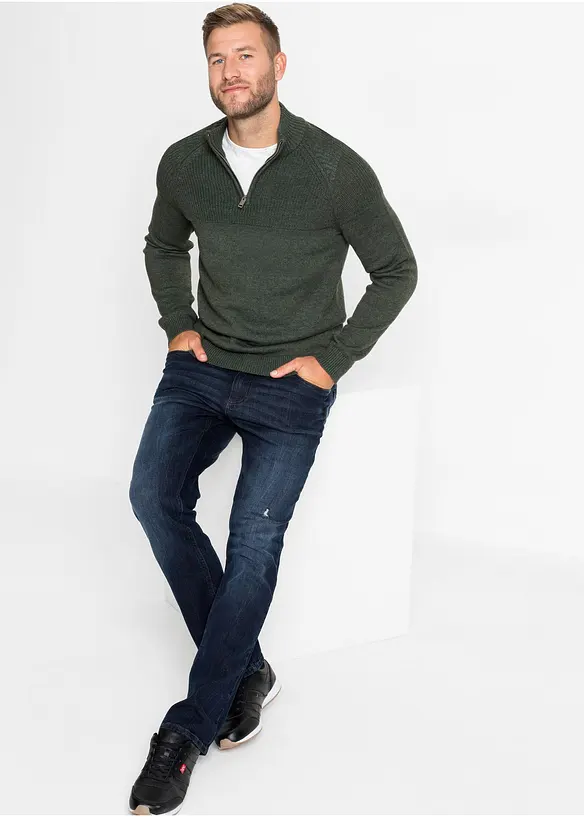 Pull camionneur doux en coton mélangé, bonprix