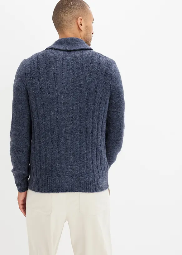 Gilet en maille à motif côtelé, bonprix