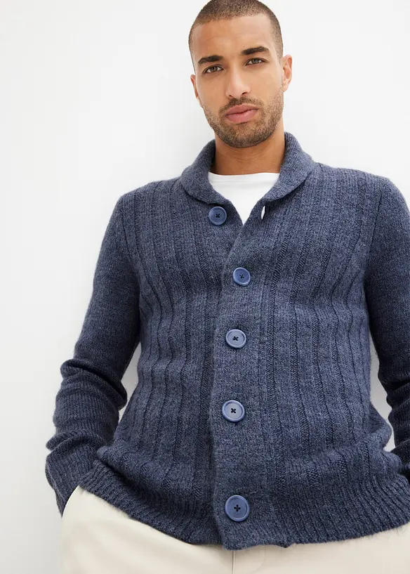 Gilet en maille à motif côtelé, bonprix