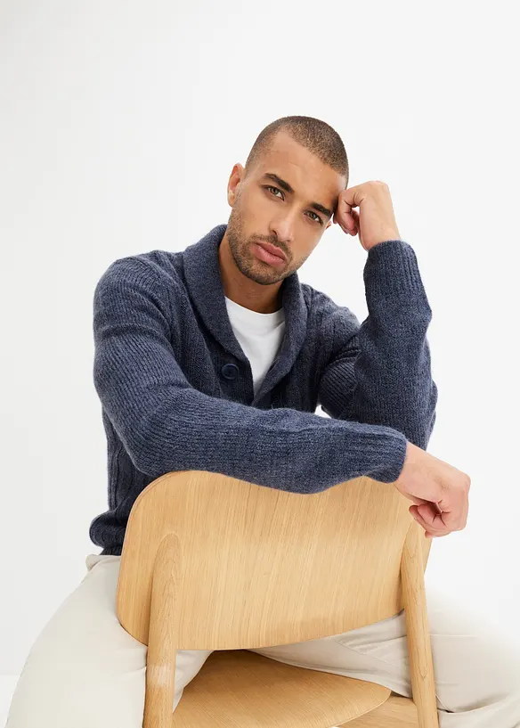 Gilet en maille à motif côtelé, bonprix