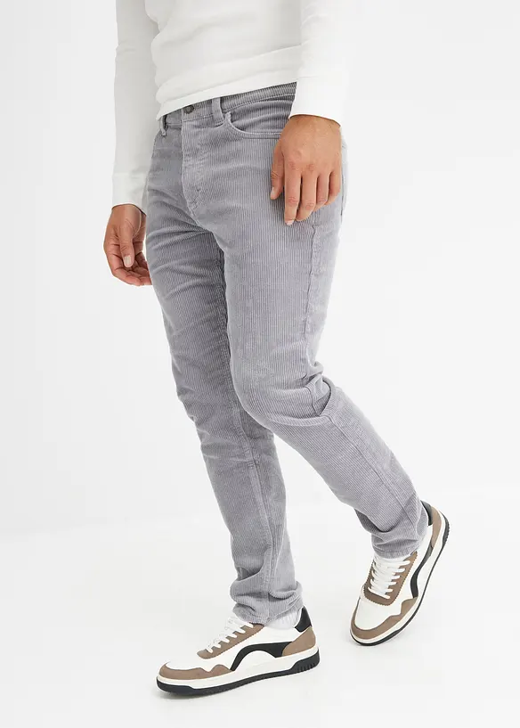 Pantalon en velours côtelé extensible et confortable, Slim, bonprix