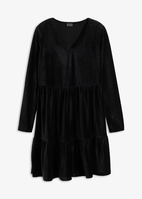 Robe courte en velours extensible, bonprix