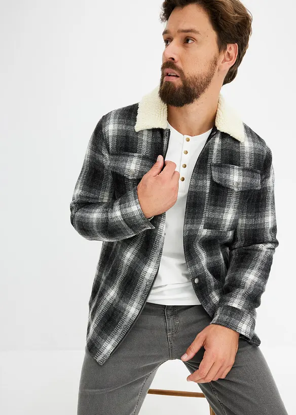 T-shirt col tunisien, manches longues, bonprix