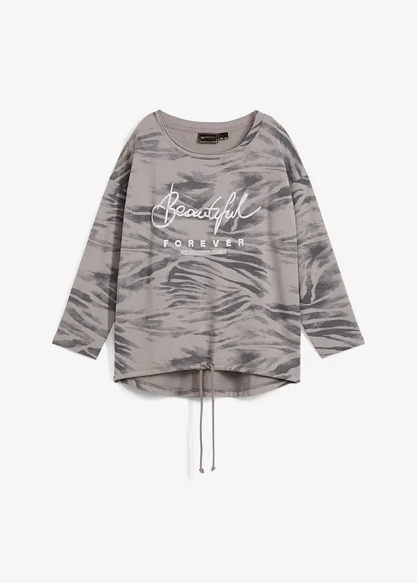 T-shirt manches longues en coton extensible, bonprix