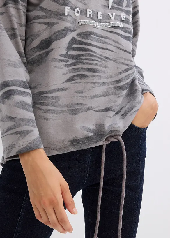 T-shirt manches longues en coton extensible, bonprix