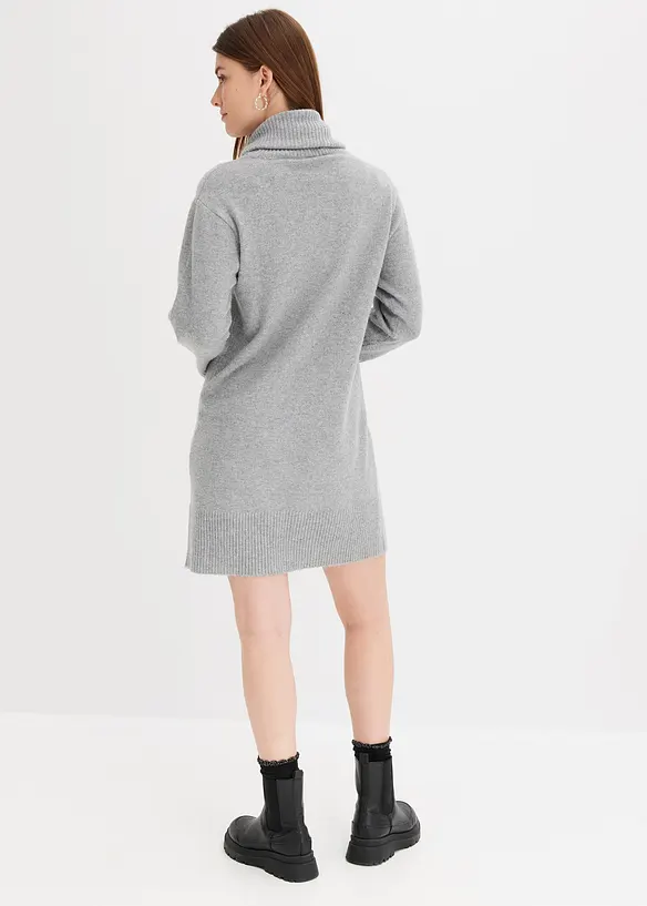 Robe en maille &agrave; col roul&eacute;, bonprix