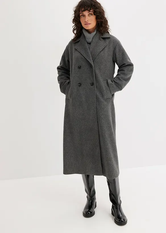 Manteau croisé oversize, bonprix