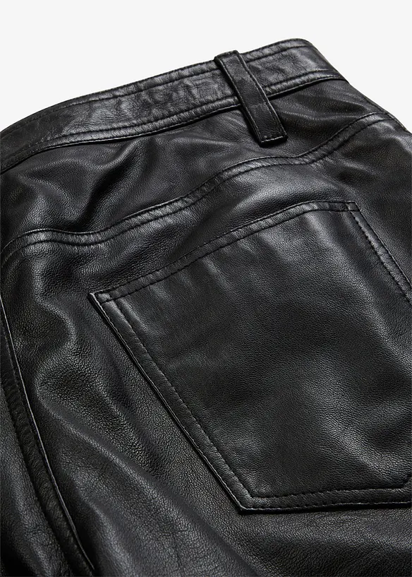 Pantalon en cuir d’agneau nappa, bonprix