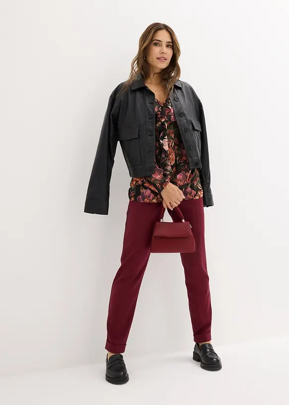 Tunique imprim&eacute;e en cr&ecirc;pe, bonprix