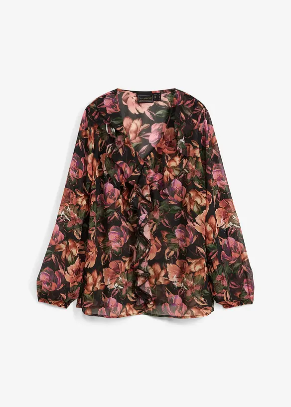 Tunique imprim&eacute;e en cr&ecirc;pe, bonprix