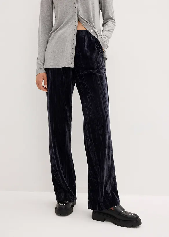 Pantalon d&eacute;contract&eacute; en velours, bonprix
