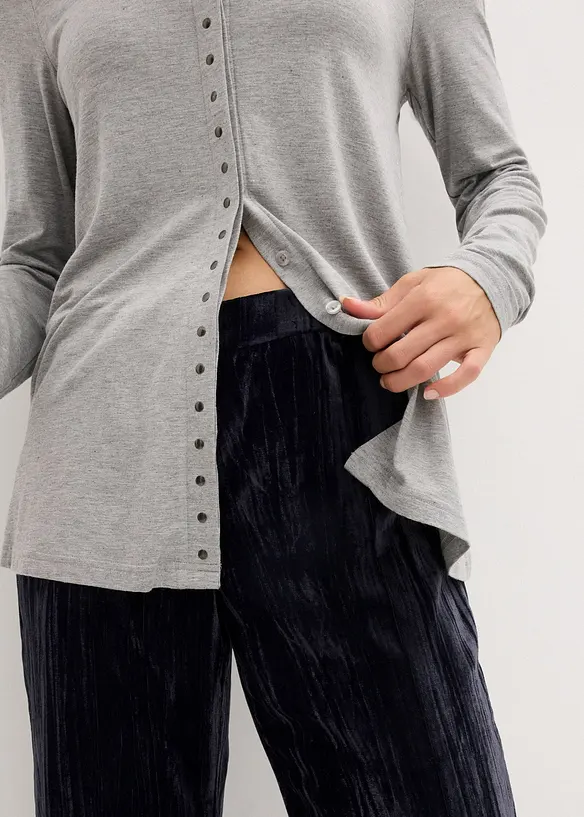 Pantalon d&eacute;contract&eacute; en velours, bonprix