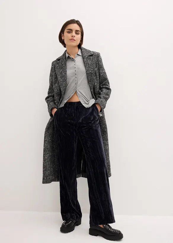 Pantalon d&eacute;contract&eacute; en velours, bonprix