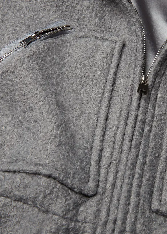 Blouson en maille bouclette douce, bonprix