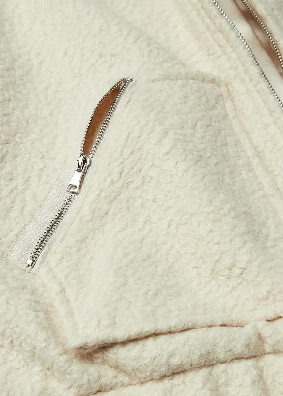 Blouson en maille bouclette douce, bonprix