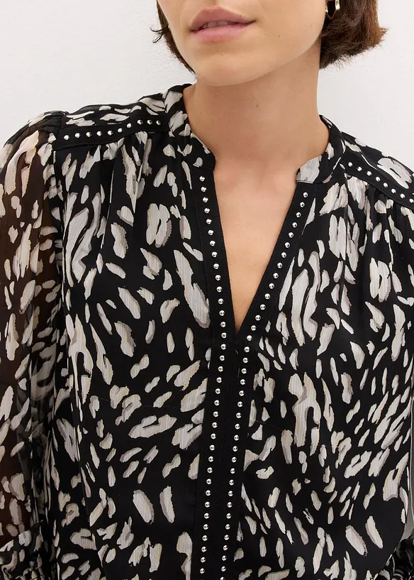 Chemisier &agrave; bordure d&eacute;corative, bonprix