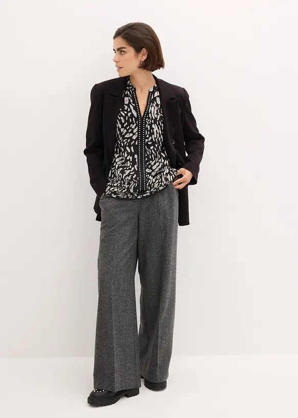 Chemisier &agrave; bordure d&eacute;corative, bonprix