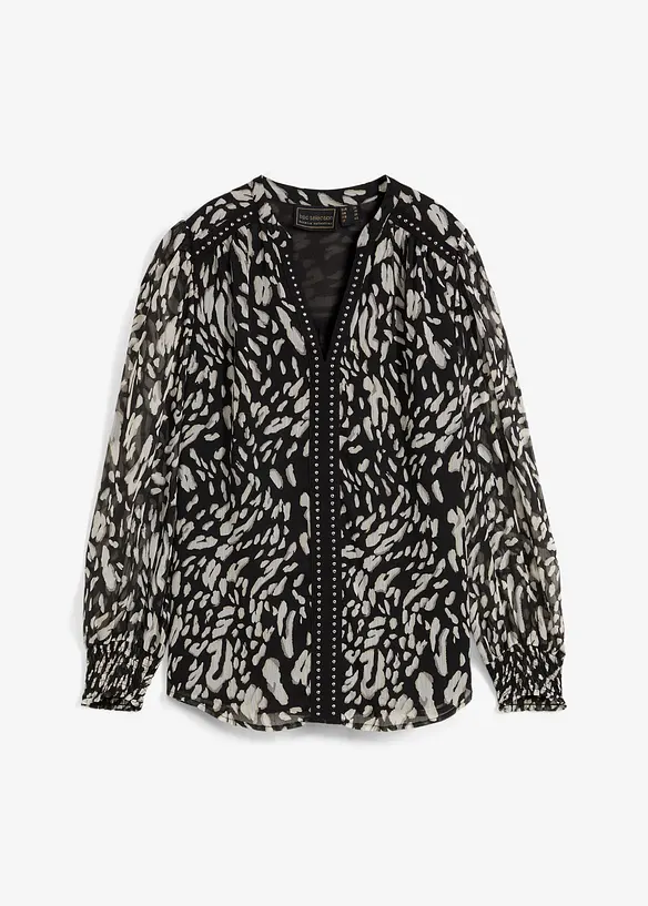 Chemisier &agrave; bordure d&eacute;corative, bonprix
