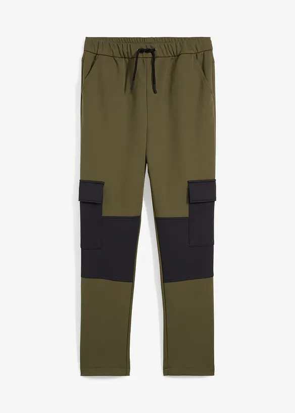 Pantalon cargo en softshell, largeur réglable, bonprix