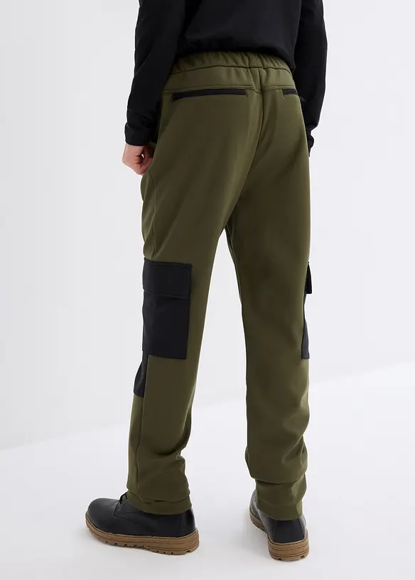 Pantalon cargo en softshell, largeur réglable, bonprix