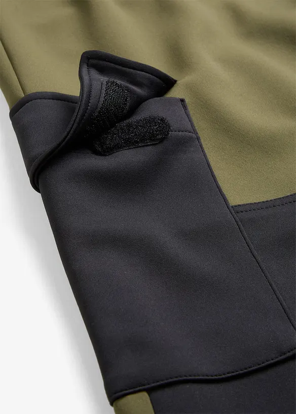 Pantalon cargo en softshell, largeur réglable, bonprix