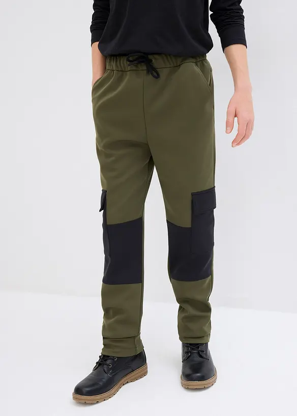 Pantalon cargo en softshell, largeur réglable, bonprix